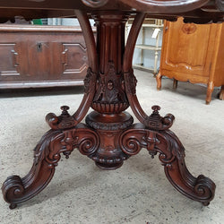 French Flame Mahogany Napoleon III Style Centre Table | Antique & Vintage | Moonee Ponds Antiques | Australia Wide Delivery