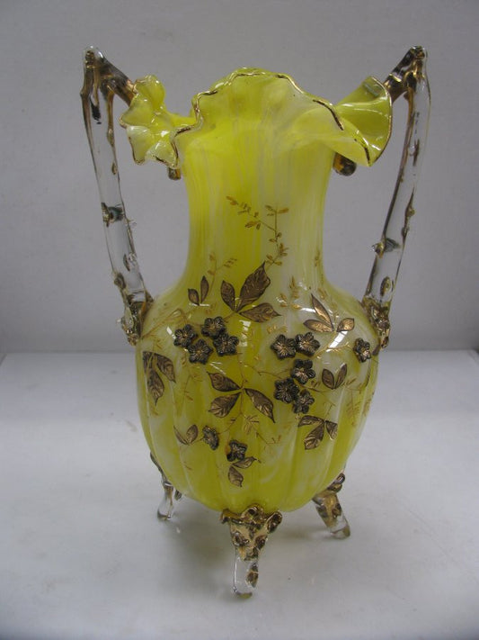 Victorian Moser Style Glass Vase