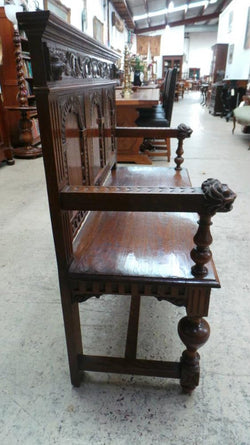 French Gothic Hall Seat | Antique & Vintage | Moonee Ponds Antiques | Australia Wide Delivery