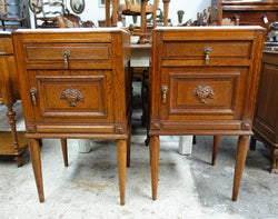 Pair Of French Oak Bedside Cabinets-3 | Antique & Vintage | Moonee Ponds Antiques | Australia Wide Delivery