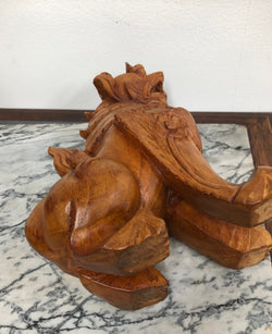 Chinese Carved Teak Foo Dog | Antique & Vintage | Moonee Ponds Antiques | Australia Wide Delivery