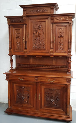 French Walnut Henry II Style Sideboard-Buffet With Superb Carving | Antique & Vintage | Moonee Ponds Antiques | Australia Wide Delivery