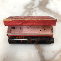 Very rare “Tom Tit” Fountain Pen Simulated Tortoiseshell Case Gold Nib