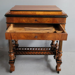 French 19th Century Mahogany & Ebonised Sewing/Work Table