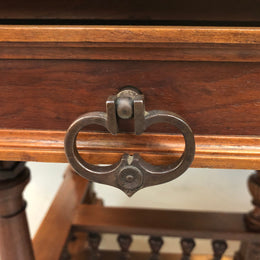 19th Century French Walnut Henry II Style Desk
