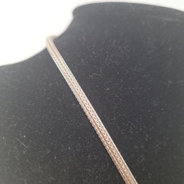 Beautiful Italian sterling silver woven double heart necklace. In good condition.
