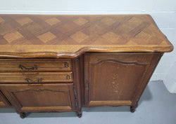 French Louis XV Style Parquetry Top Three Door Sideboard | Antique & Vintage | Moonee Ponds Antiques | Australia Wide Delivery
