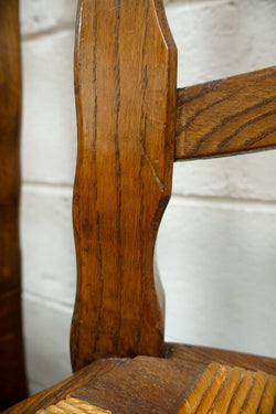 Set of Six French Oak Rush Chairs | Antique & Vintage | Moonee Ponds Antiques | Australia Wide Delivery
