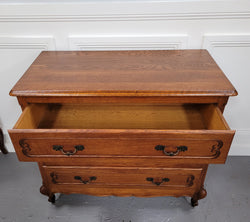 French Louis 15th Style Oak Three Drawer Chest of Drawers With Wooden Top | Antique & Vintage | Moonee Ponds Antiques | Australia Wide Delivery