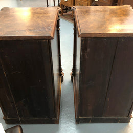 Lovely Pair Of Victorian Burr Walnut Bedside Cabinets