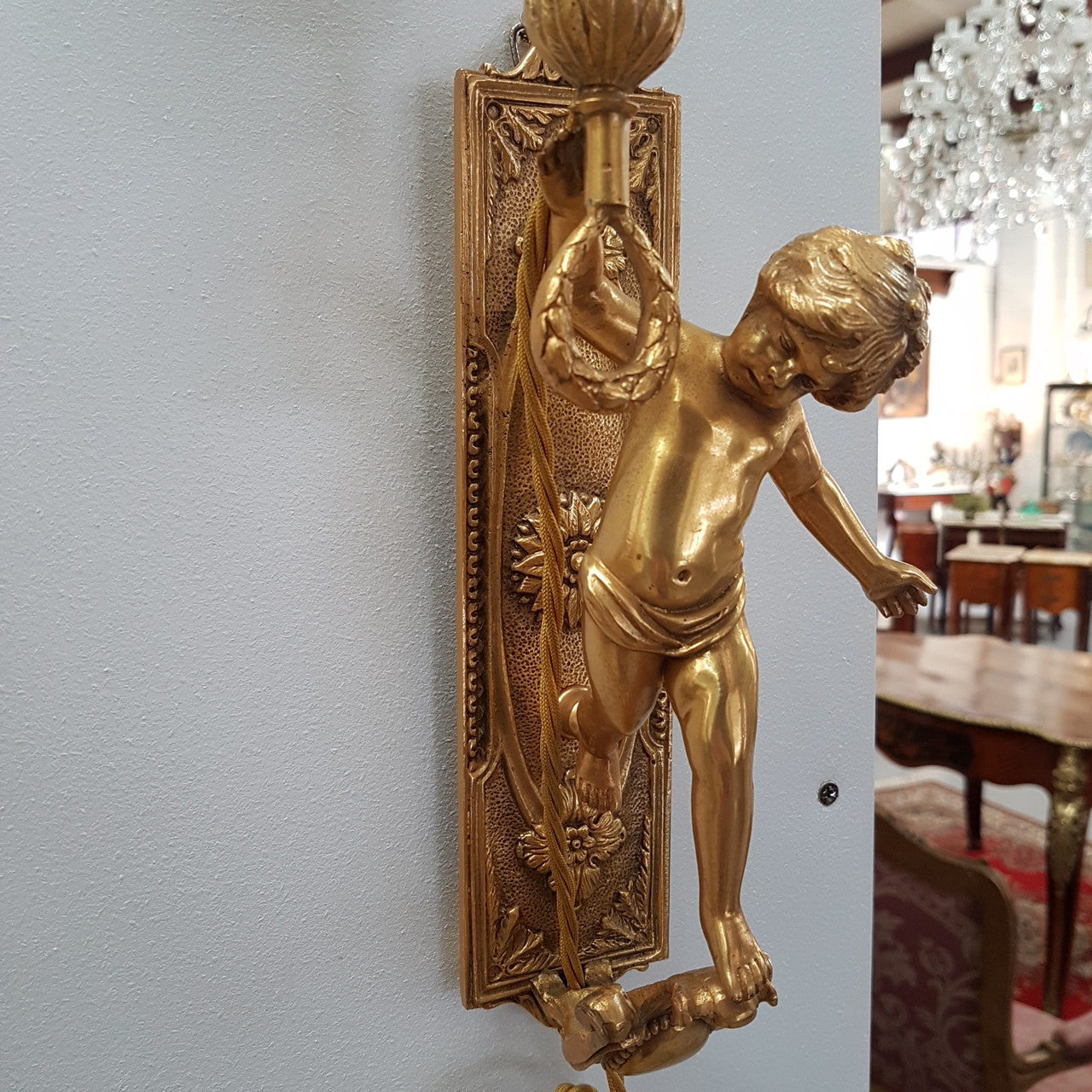 A Pair Of Extremely Decorative Cherub Wall Lights-Sconces | Antique & Vintage | Moonee Ponds Antiques | Australia Wide Delivery