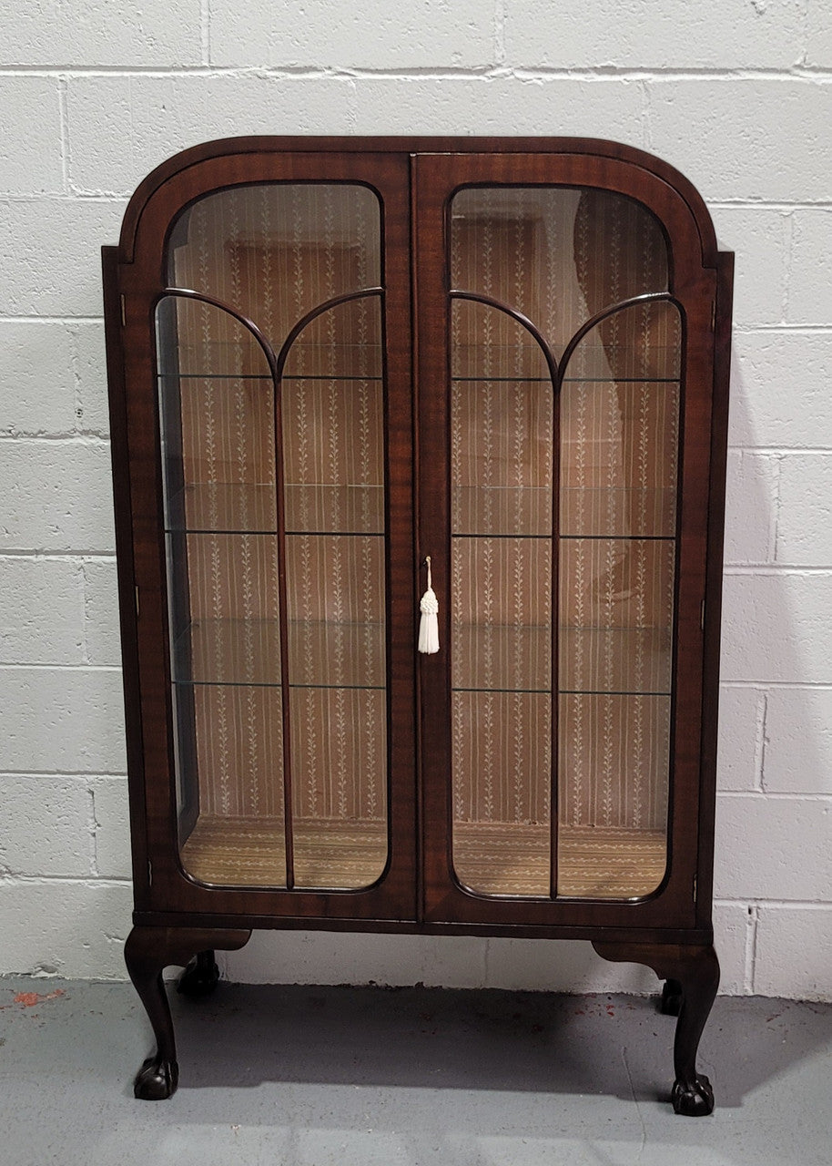 Chippendale Style Walnut Display Cabinet | Antique & Vintage | Moonee Ponds Antiques | Australia Wide Delivery