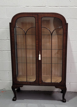 Chippendale Style Walnut Display Cabinet | Antique & Vintage | Moonee Ponds Antiques | Australia Wide Delivery