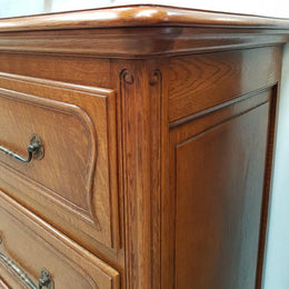 Large French Provincial Oak Chest Of Drawers