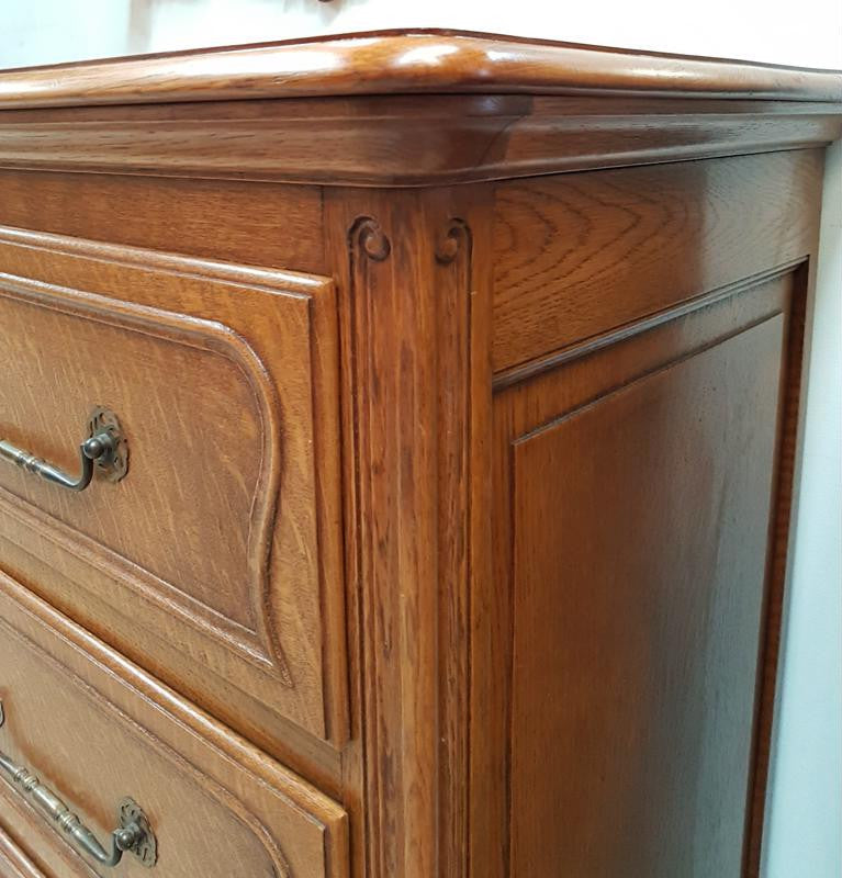 Large French Provincial Oak Chest Of Drawers