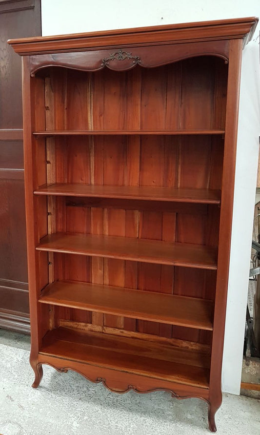 French Style Mahogany Open Bookcase
