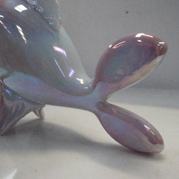 Iridescent Pink Blue Art Glass Fish