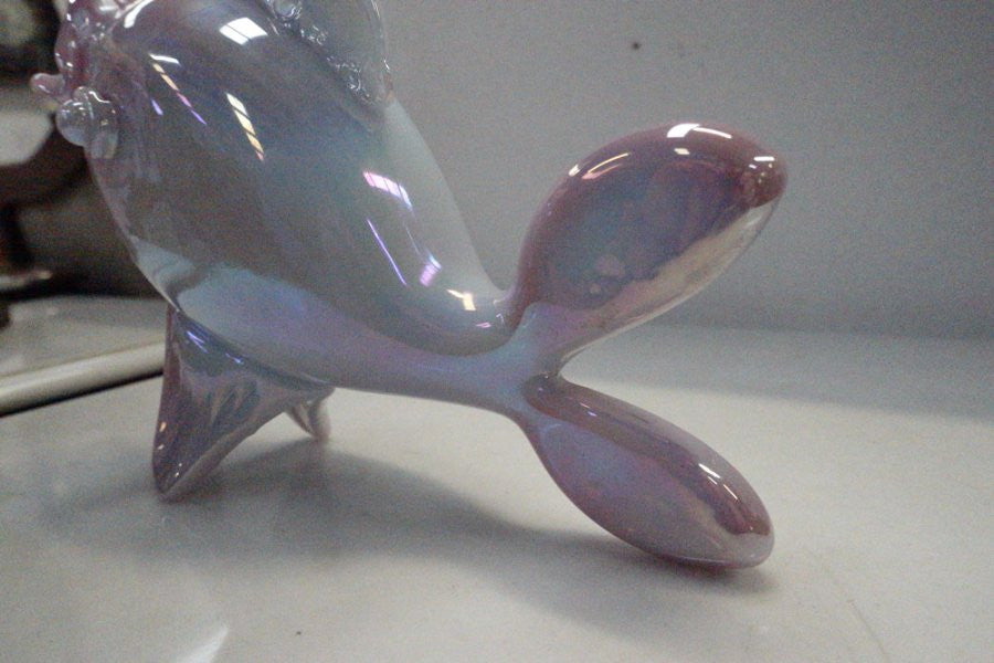Iridescent Pink Blue Art Glass Fish | Antique & Vintage | Moonee Ponds Antiques | Australia Wide Delivery