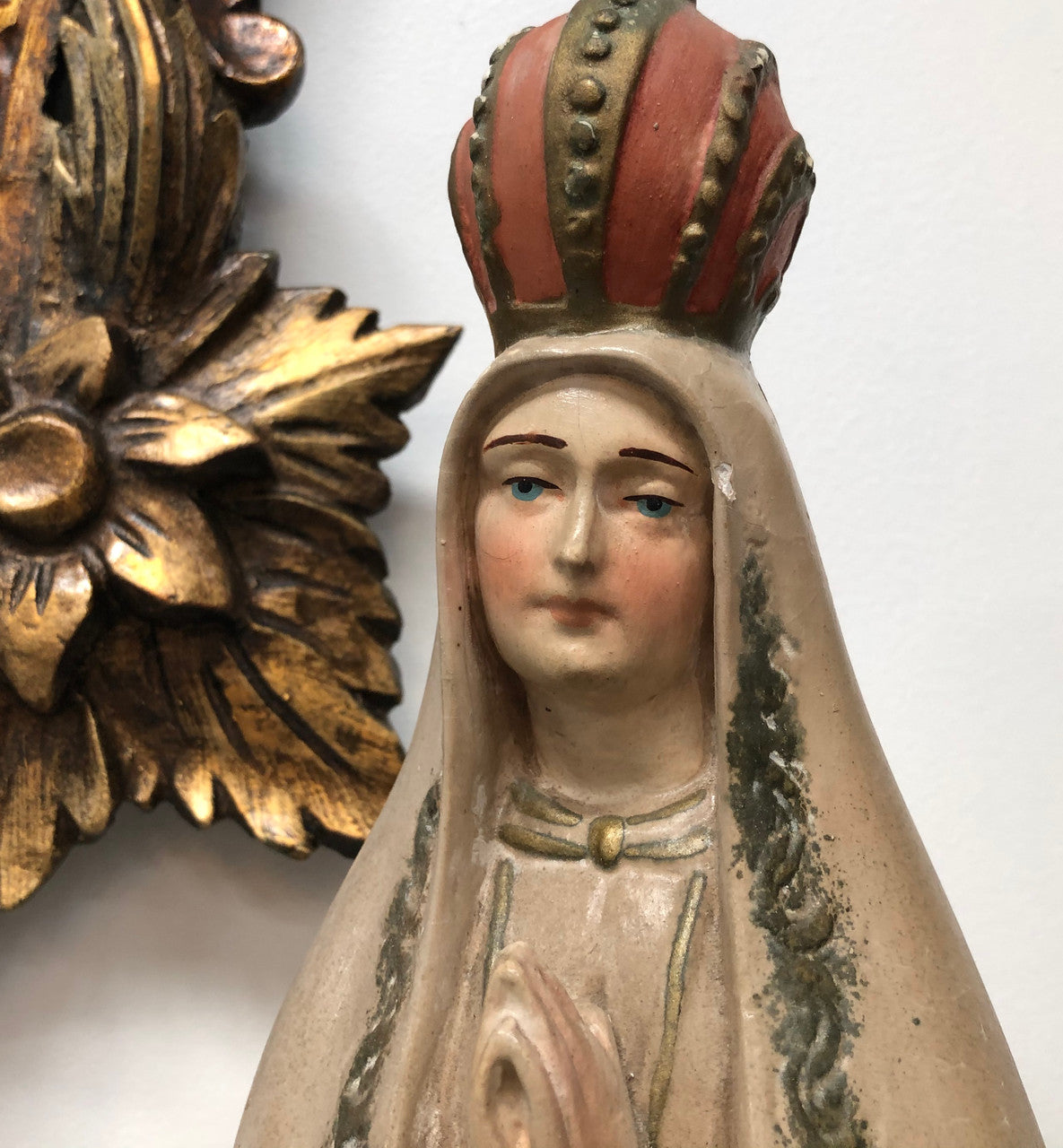 Vintage Blessed Virgin Religious Plaster Statue | Antique & Vintage | Moonee Ponds Antiques | Australia Wide Delivery