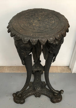 French Patina Bronzed Plant Stand Of Three Elephants | Antique & Vintage | Moonee Ponds Antiques | Australia Wide Delivery