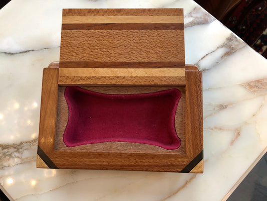 Rare Australian Silky Oak & Cedar Book With Hidden Trinket Box