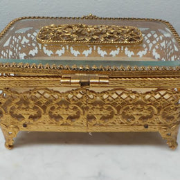 Gilt Filigree Jewellery Box