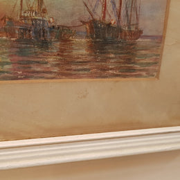 A lovely pair of framed watercolor paintings signed by Australian artist Harold Dalton Hall. In good original condition.
