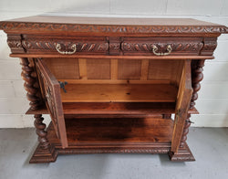 Henry II Style Nicely Carved French Oak Server | Antique & Vintage | Moonee Ponds Antiques | Australia Wide Delivery