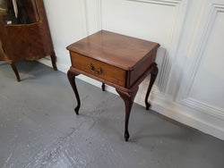 Vintage Mahogany Single Drawer Cabriole Leg Bedside Table | Antique & Vintage | Moonee Ponds Antiques | Australia Wide Delivery