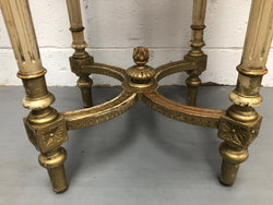 French Late 19th Century Painted & Gilded Walnut Marble Top Occasional Table | Antique & Vintage | Moonee Ponds Antiques | Australia Wide Delivery