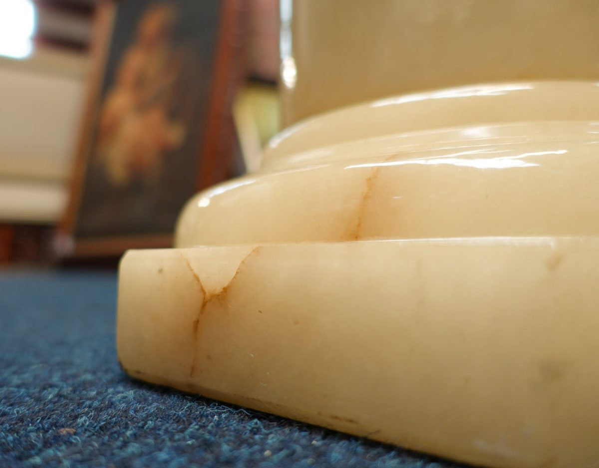 Large Vintage Italian Alabaster Pedestal | Antique & Vintage | Moonee Ponds Antiques | Australia Wide Delivery