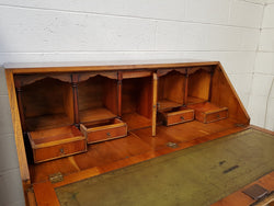Antique Yew Wood Bureau With A Leather Inset | Antique & Vintage | Moonee Ponds Antiques | Australia Wide Delivery