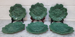 Set of 6 Victorian Majolica Grape Vine Plates | Antique & Vintage | Moonee Ponds Antiques | Australia Wide Delivery