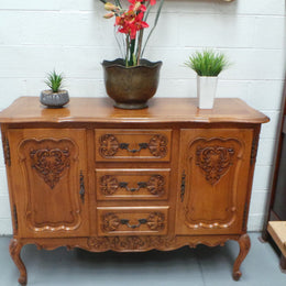 Beautiful Carved French Oak Sideboard