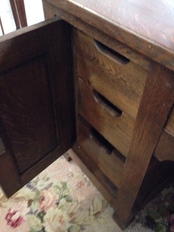 French Oak Double Pedestal Desk | Antique & Vintage | Moonee Ponds Antiques | Australia Wide Delivery