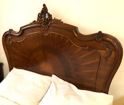 French Louis XIV th Style Walnut Carved Bed | Antique & Vintage | Moonee Ponds Antiques | Australia Wide Delivery