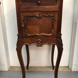Pair of French Louis XV Style Walnut Bedside Tables