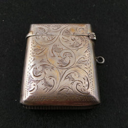 Antique Birmingham Silver Hallmarked Vesta Case