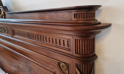 Louis XVI Style Mahogany Queen Size Bed On Original Castors | Antique & Vintage | Moonee Ponds Antiques | Australia Wide Delivery