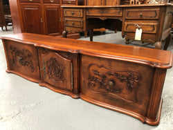 Fabulous Carved Oak Low Line TV Cabinet | Antique & Vintage | Moonee Ponds Antiques | Australia Wide Delivery
