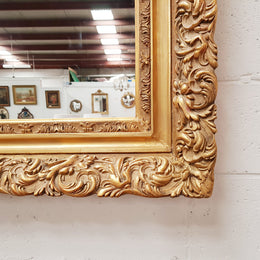Large French Antique 19th century ornate gilt framed mirror. Circa 1880 and it is in very good original condition.