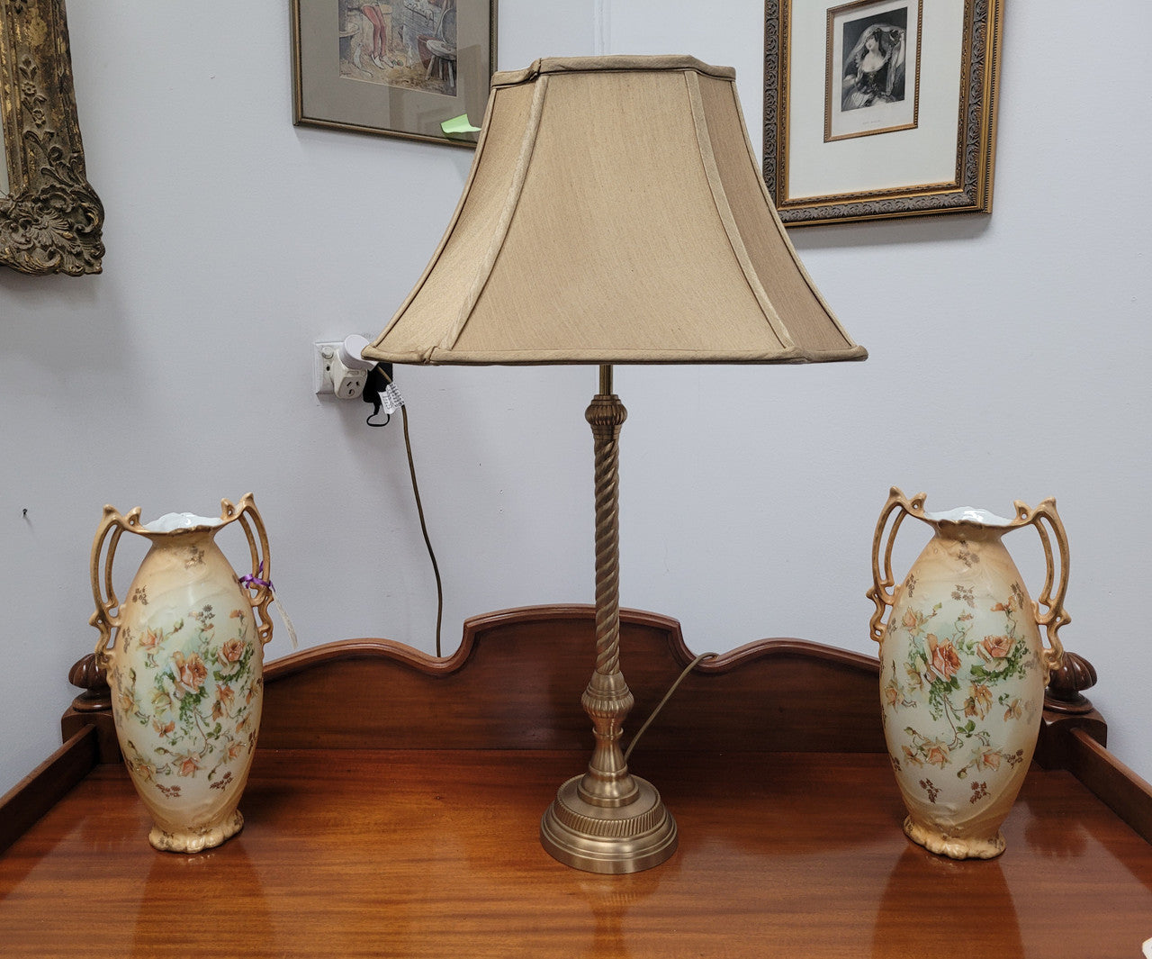 Gold Coloured “Laura Ashley” Lamp Base with Gold Shade | Antique & Vintage | Moonee Ponds Antiques | Australia Wide Delivery