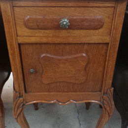 Pair of French Oak Bedside Cabinets-7