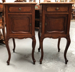 Lovely Pair Of French Oak Bedsides | Antique & Vintage | Moonee Ponds Antiques | Australia Wide Delivery