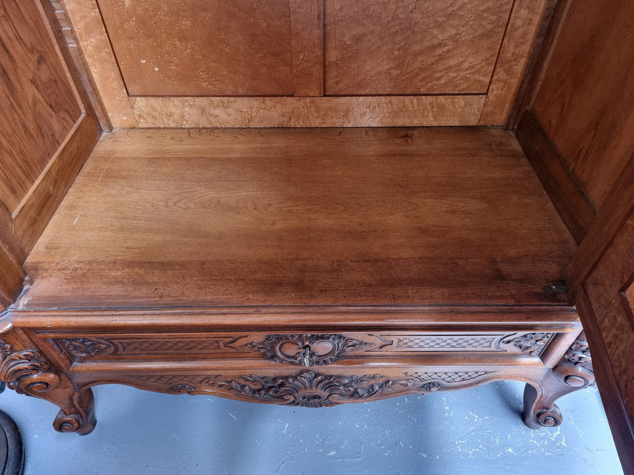 Single Door Walnut Louis XV Style Armoire | Antique & Vintage | Moonee Ponds Antiques | Australia Wide Delivery