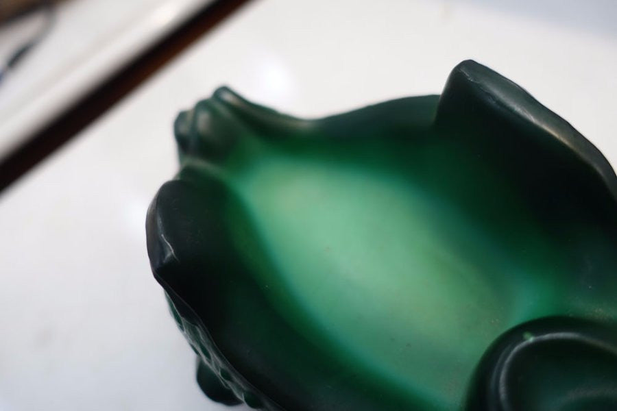 Czechoslovakia Malachite Glass Fish Bowl | Antique & Vintage | Moonee Ponds Antiques | Australia Wide Delivery