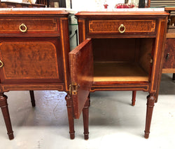 French Mahogany Inlaid Bedside Cabinets | Antique & Vintage | Moonee Ponds Antiques | Australia Wide Delivery