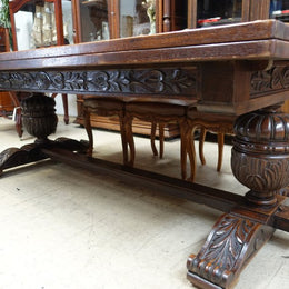 Grand French Oak Extension Table