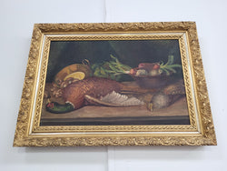Still Life Oil on Canvas in Decorative Gilt Frame | Antique & Vintage | Moonee Ponds Antiques | Australia Wide Delivery