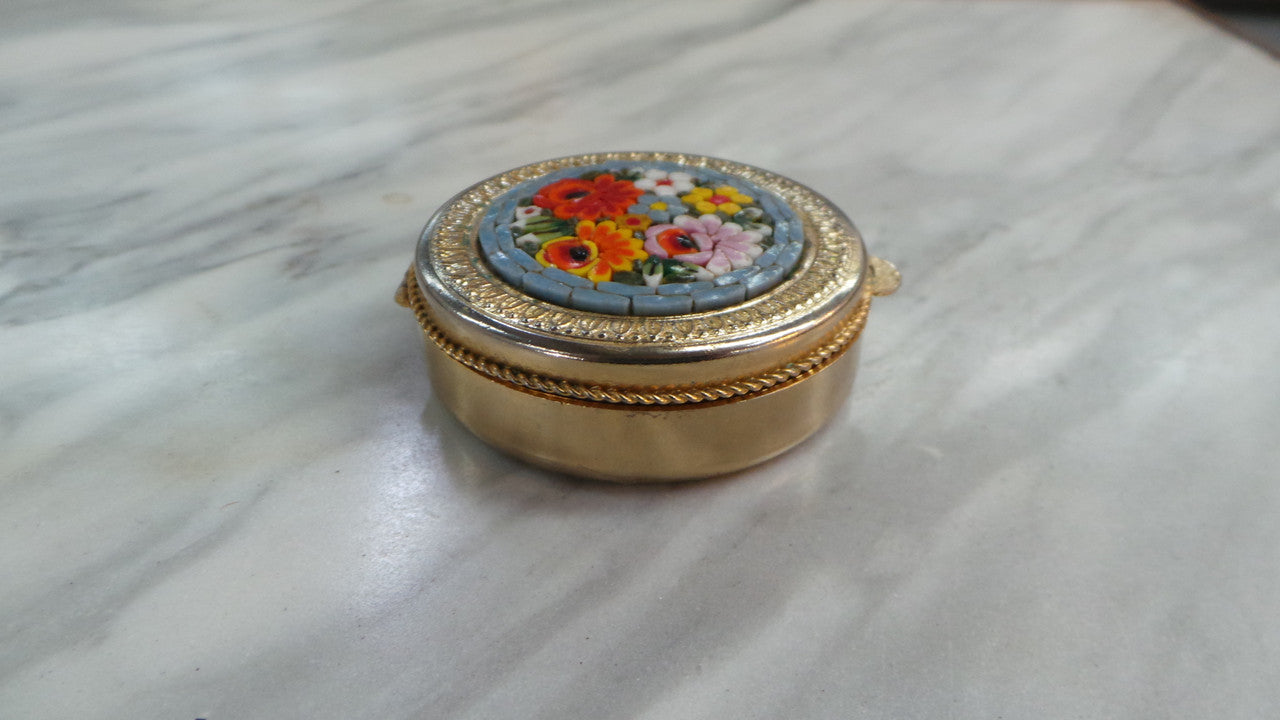 Small Micro Mosaic Vintage Compact | Antique & Vintage | Moonee Ponds Antiques | Australia Wide Delivery